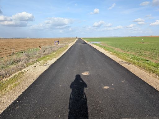 Right next to security fence with Gaza (you can see it on the left)