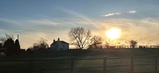 Sun setting over South Wheatley 