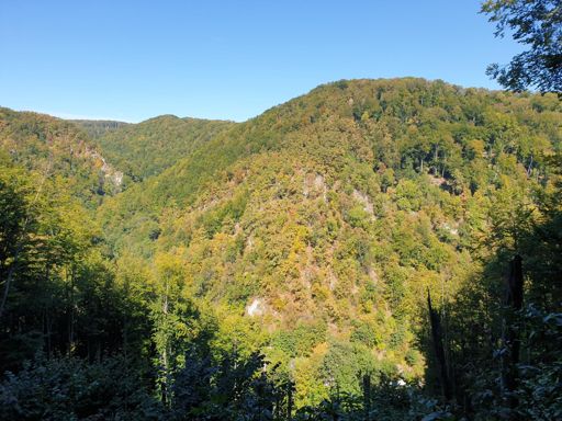 Lent a völgyben fekszik Ómassa. Ez pedig a sárga jelzés Sebesvíz alatt.