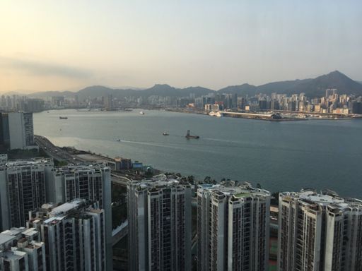 View from last night looking back at Kowloon Bay