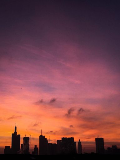 Sonnenuntergang vom Büro aus gesehen
