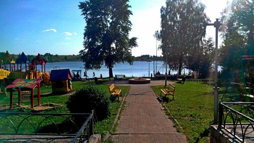 Playground and the lake