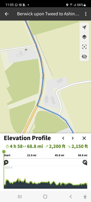 Don't remember why I recorded this. Google Maps' Streetview shows the A1167 as quite a narrow fairly busy road we are on for 0.4 mile.