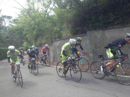 Ultimo km.. arrivo in salita sul San Luca! Dei 15 che eravamo ho fatto terzo!