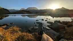 lacs de fenêtre depuis le col saint Bernard