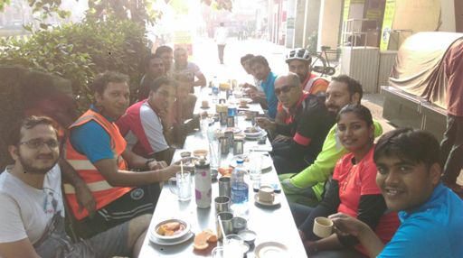 A well deserved breakfast after parsik hill