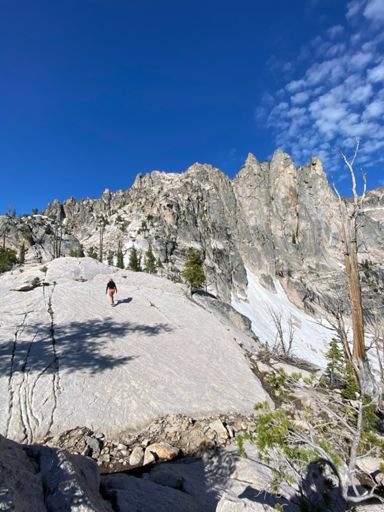 up some slabs between middle and upper baron lake