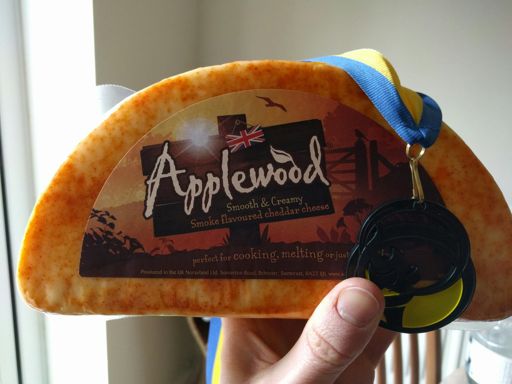 Prize for 1st team - quite naturally, a big cheese!