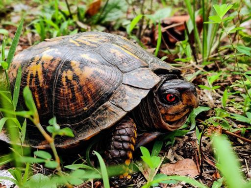Another terrapin box turtle. Red eyes!