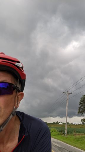 Couldn't beat the rain, six miles in a massive downpour, full gas.