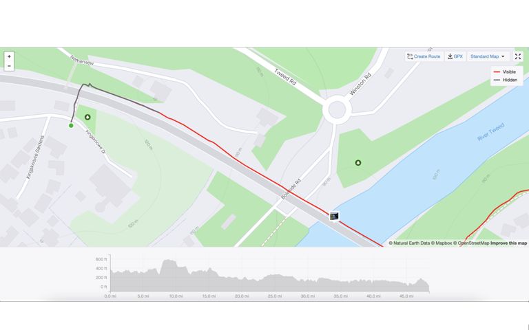Our route from the hotel, just a little to the right of the steps via which Lorraine approached it . Our approach road went under the A6091 by which we left.