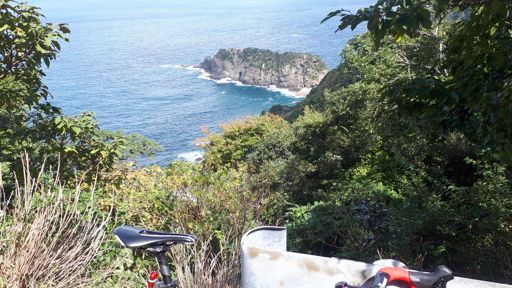 三尾林道より鋸(のこぎり)岬が見えました。