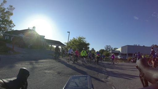 Getting ride instructions before the off.