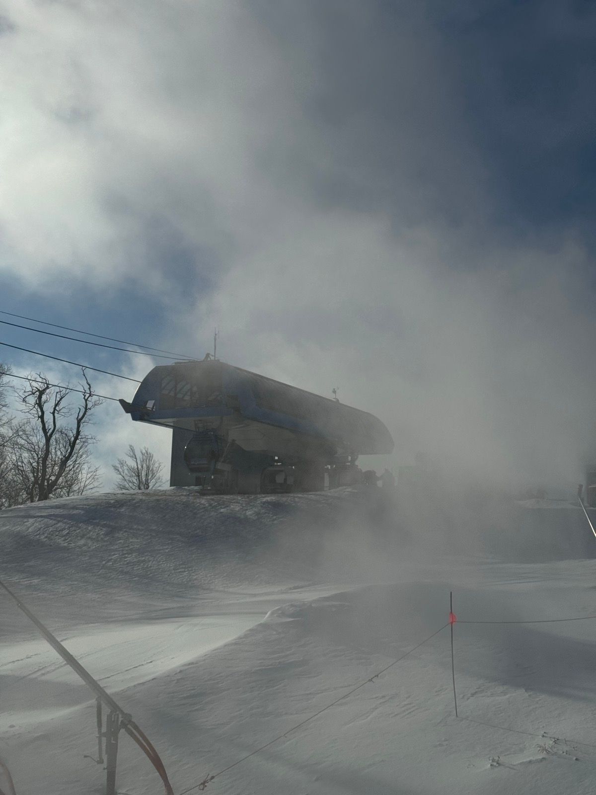 Blowing snow.  