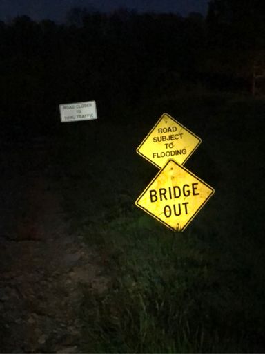 Deep water crossing, yep, definitely no bridge left.