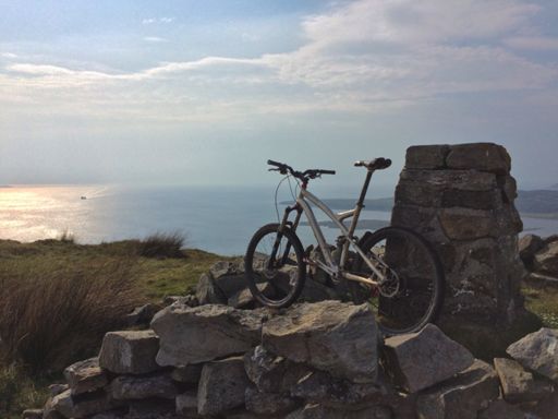 The old stumpy up at Dunskaig fort  with the Islay ferry approaching the west loch .