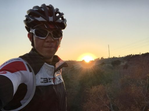 Cruising the local trails as the sun goes down and the cold rolls in.