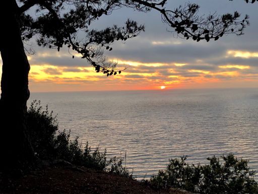 Sunset over Malibu from PV Cove