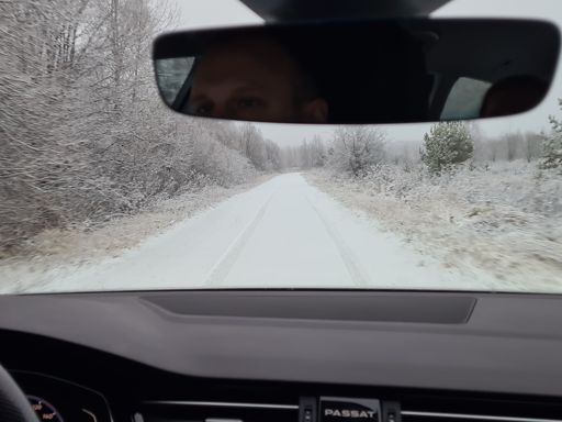 Вид из машины по пути на старт в Высоково.