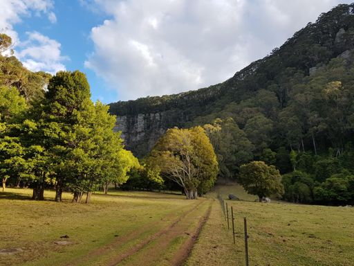 Tucked up under the escarpment