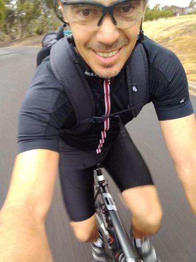 The cool conditions feel better than yesterday's hot wind tunnel.