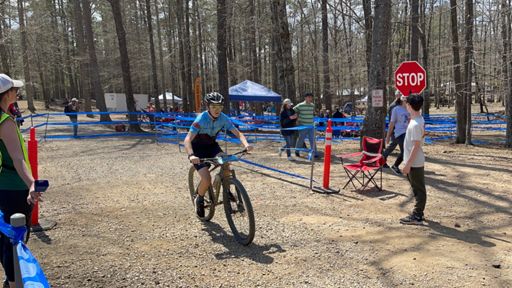 Daniel nearing the finish.