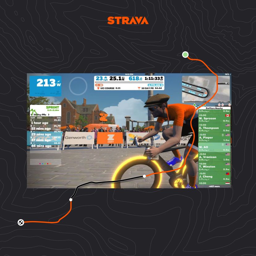 Virtual rides More segment upkeep for winter A post by The Strava