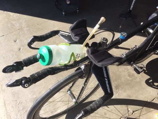 Really liking a water bottle between my arms