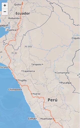 Dit deel is afgelegd van de Andes Trail.