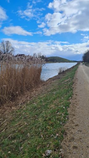 Blick zum Solarberg (ehemaliger Müllberg)