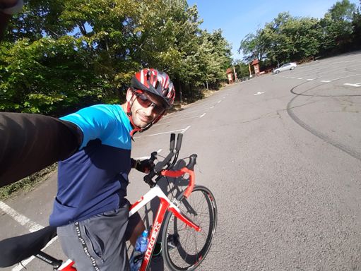 Кратко земање душа на средно после многу јако газење од Теферич нагоре.