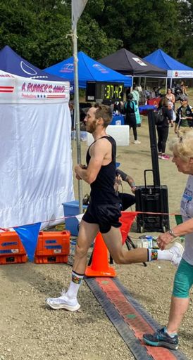 just barely managing to out lean the fierce competition to my left