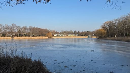 Eisbedeckt ist der Orankesee an diesem Winterttag. ❄️ Die Ruhe ist herrlich. 😃😊