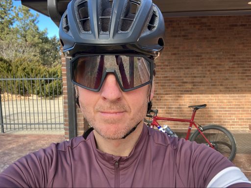 New Rapha long-sleeve jersey in purple.  I love it! 