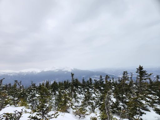 Light snow early from Middle Carter.