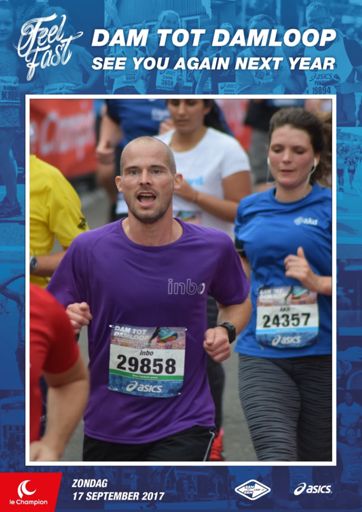 luchthappend over de finish