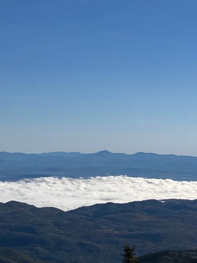 View of Camels Hump and  Green Mountains from Rocky Peak Ridge