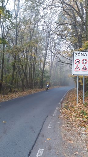 8:52 - Konečně se mlha aspoň nahoře trochu rozpouští ...