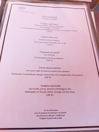 Menu' da veri gourmet 😋