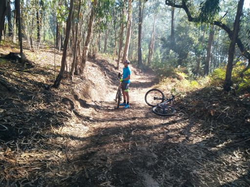 Aqui ele a recuperar das subidas!