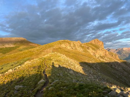 Leaving treeline behind