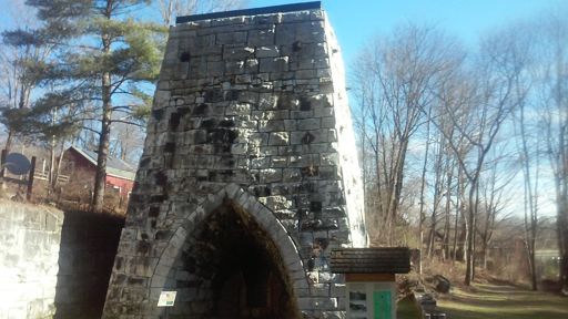 Old Beckley Iron Furnace at North end of trail