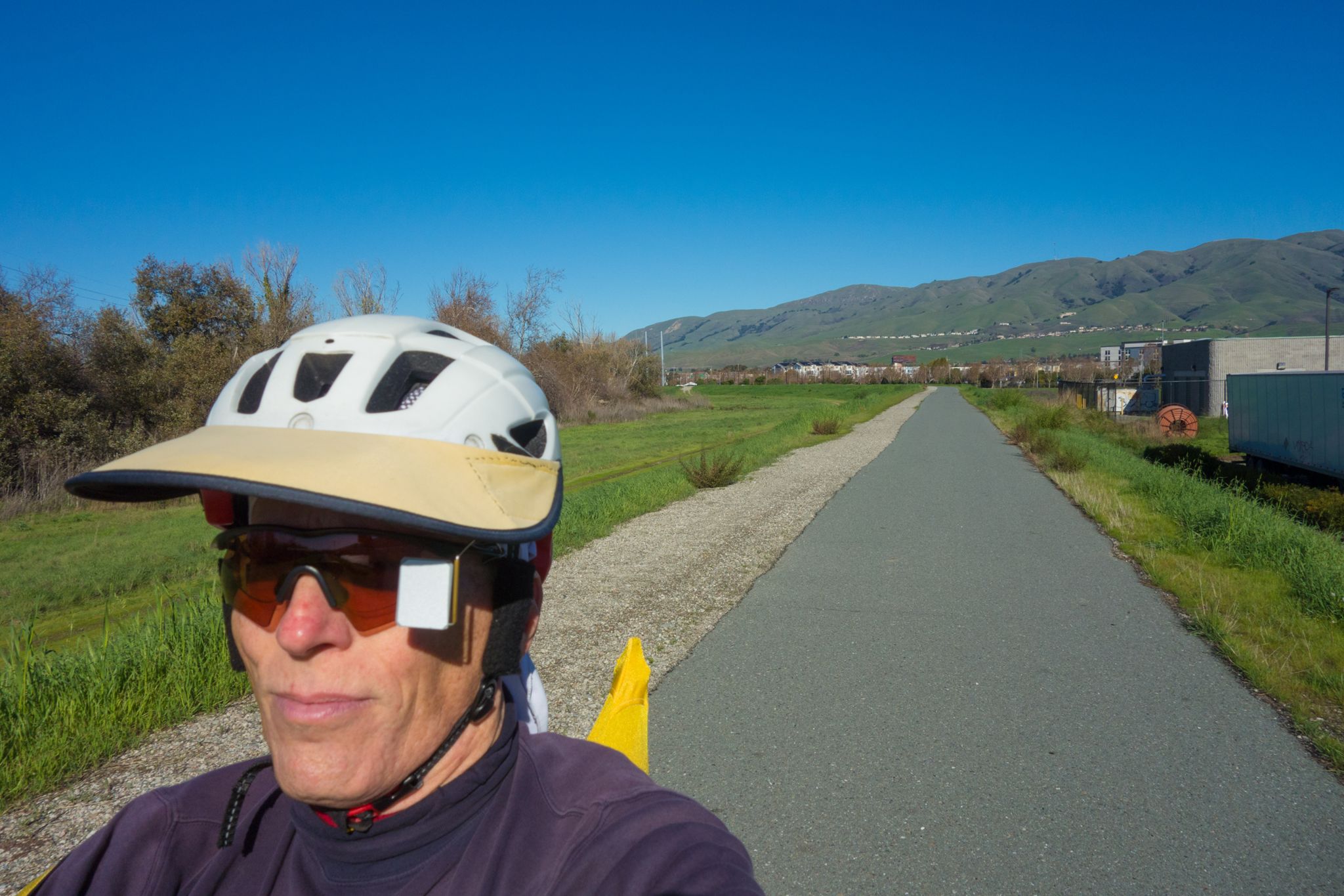 Mission Peak and Mount Allison from Coyote Creek Trail, Milpitas.