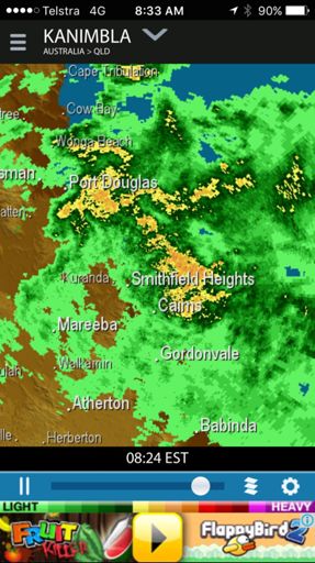 My Cairns Northern Beaches ride was in the centre of the yellow and orange ...  it was fantastic, not!