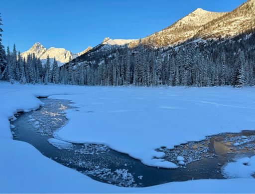 Cutthroat peaking above the ridge.