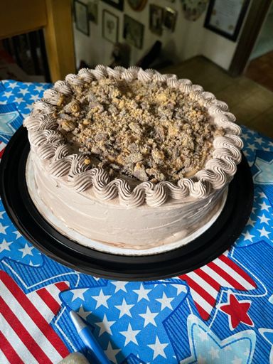 A birthday ice cream cake from sunshine creamery