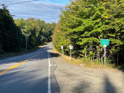 same here, but there was another welcome sign furthur into NH