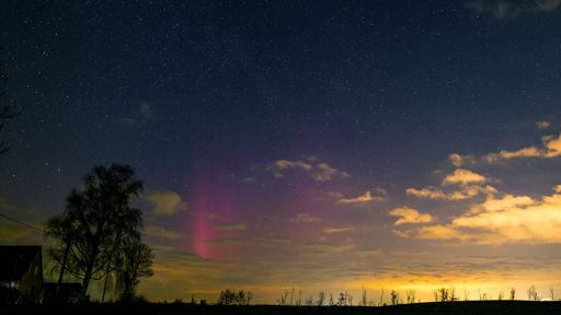 etwas Nordlicht vom Abend davor