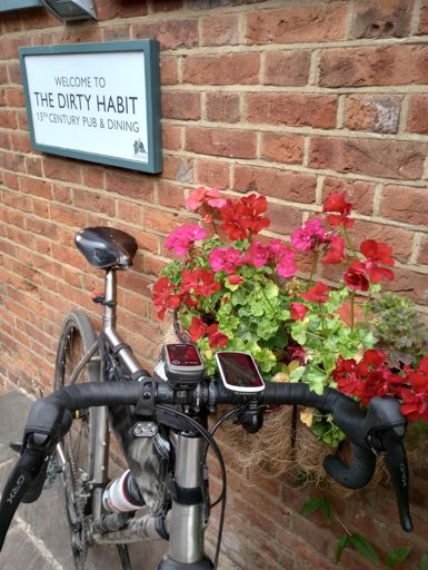 Pint of shandy with 16 miles to go