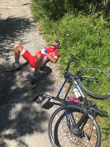 Loïc chicos en pls en haut du 2e gpm